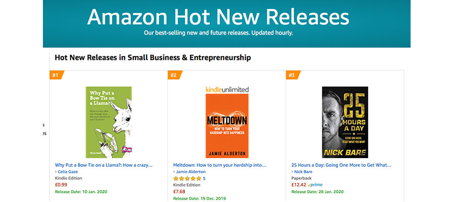 Celia's farm diversification book at the top of the Amazon chart
