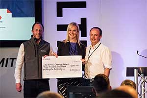 The Farming Community Network receiving cheque