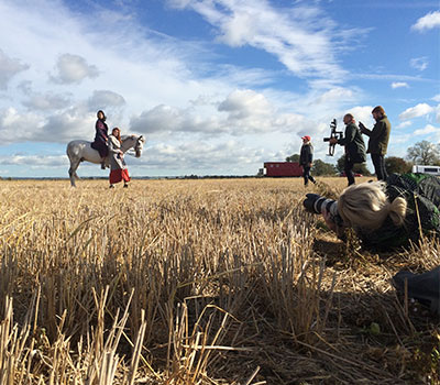 Film crew in field - alternative farm diversification