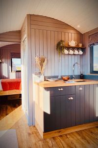 glamping pod interior