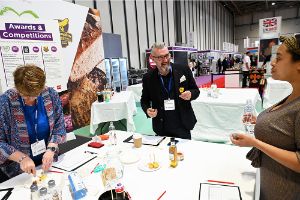people taking part in competition at farm and deli product awards 2023