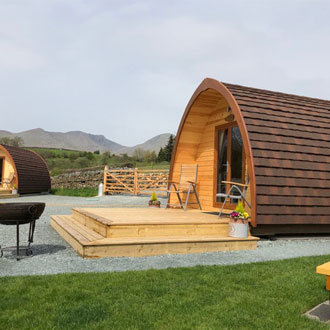 A glamping pod from The Pod Company