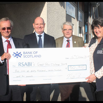 RSABI fundraising cheque