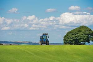 Tractor on rural farm - farm security