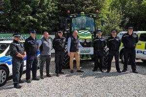 devon and cornwall police receive the tractor